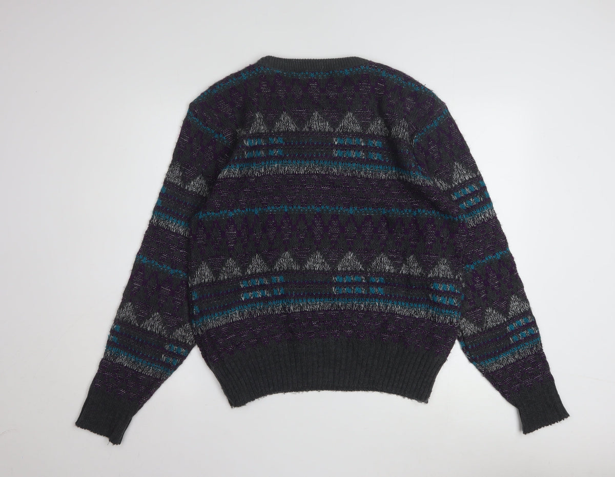 Brand and care label for Jantzen Men’s Multicoloured Geometric Knit jumper M