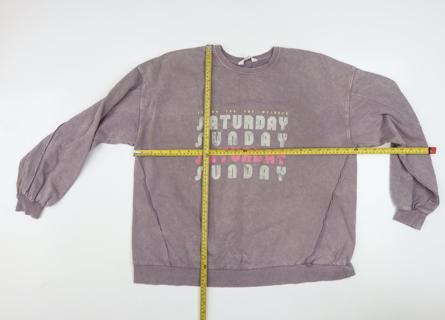 Marks and Spencer B by Boutique Womens Purple Cotton Blend Pullover Sweatshirt L
