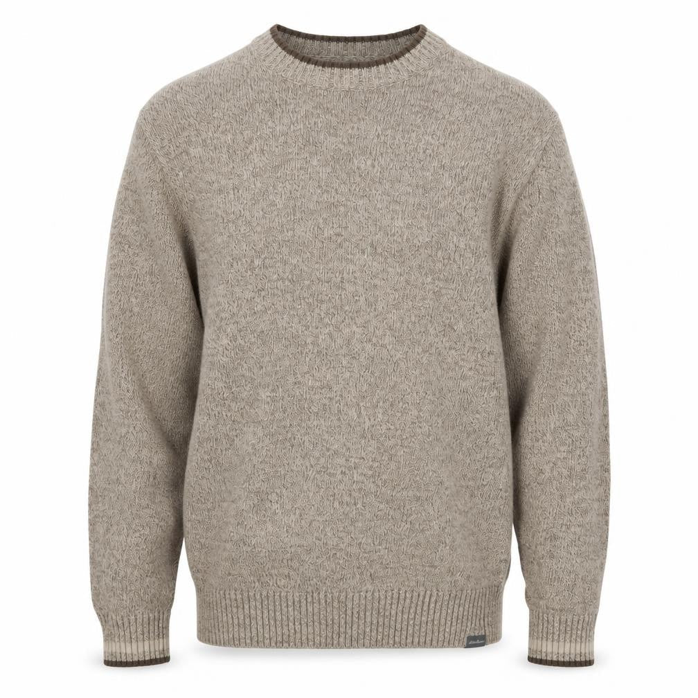 Eddie Bauer Men’s Beige Cotton Crew Neck Pullover Jumper 2XL