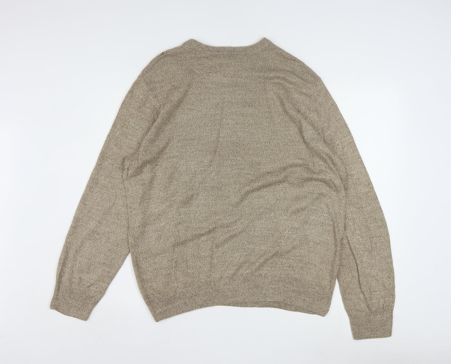Dockers Men's Beige Argyle Knit Acrylic Pullover Jumper L