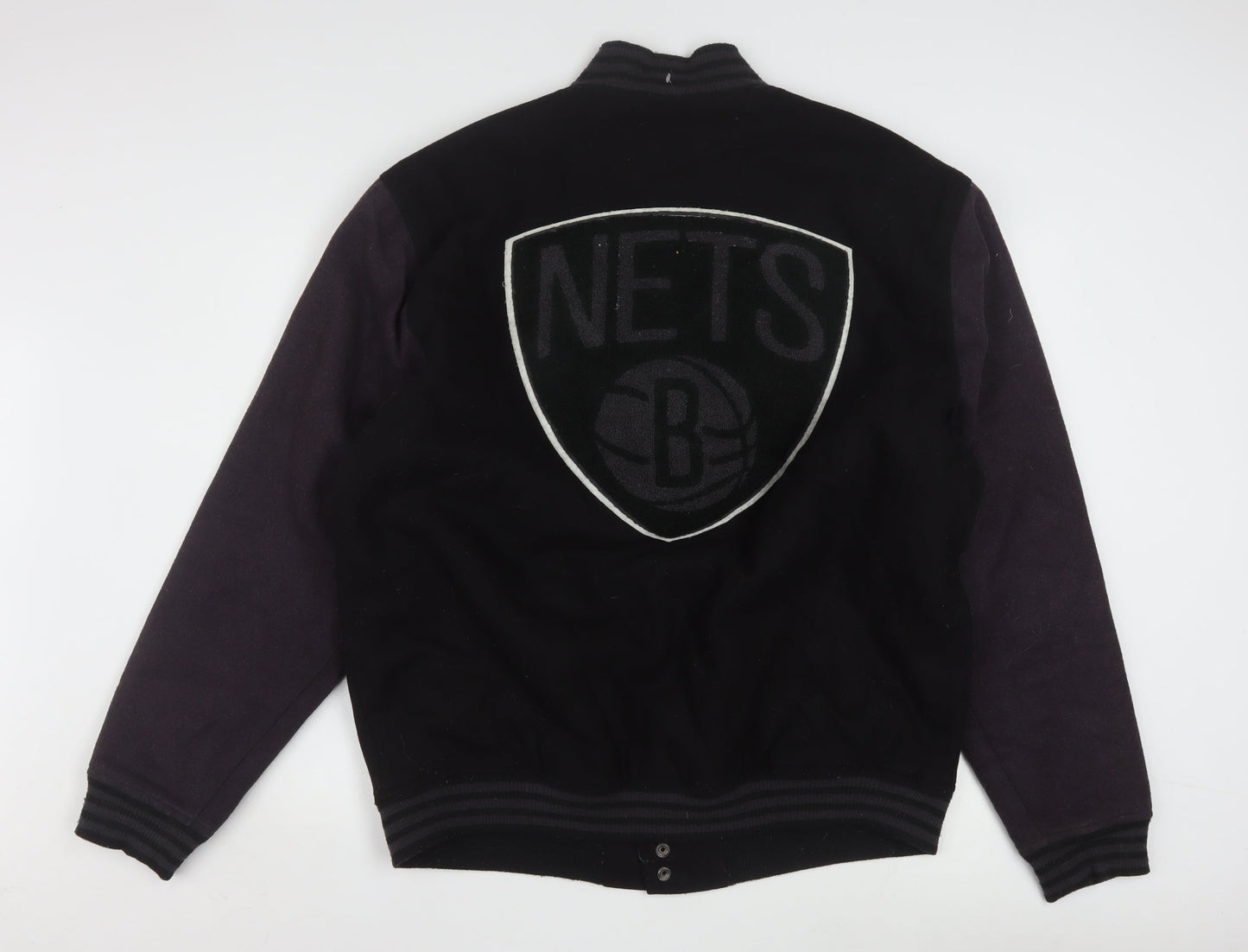 UNK Men’s Black XL Varsity Jacket Brooklyn Nets Wool Blend
