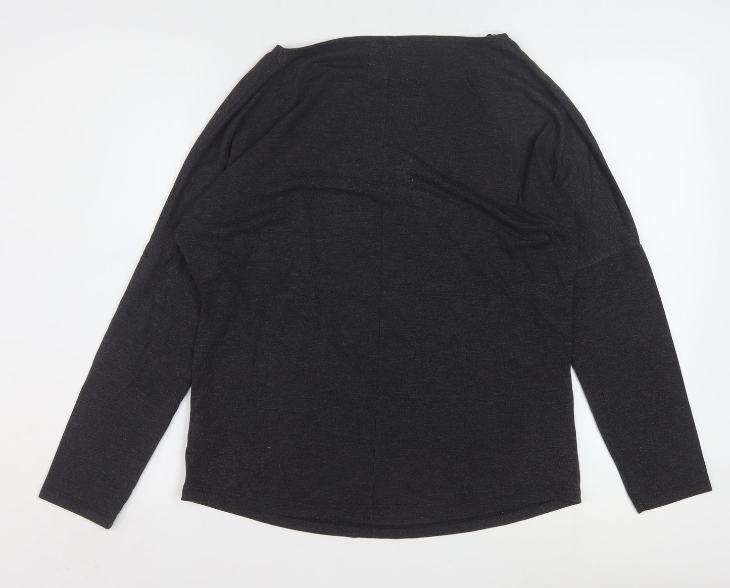 Next Womens Black Long Sleeve Star Rhinestone T-Shirt Size 12