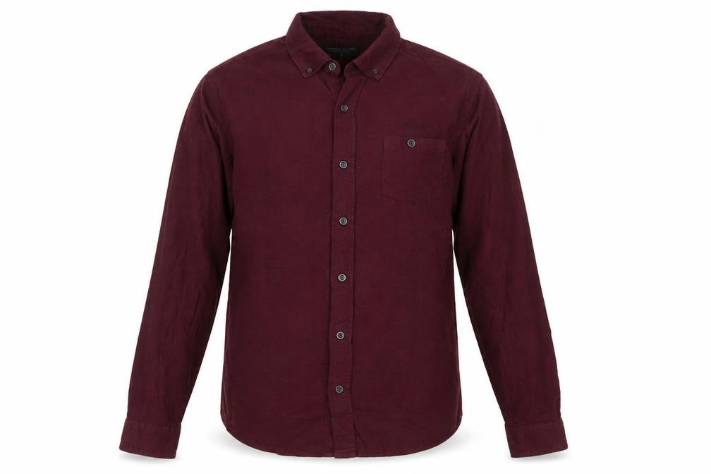 Authentic Men’s Red Button-Up Long Sleeve Shirt Medium