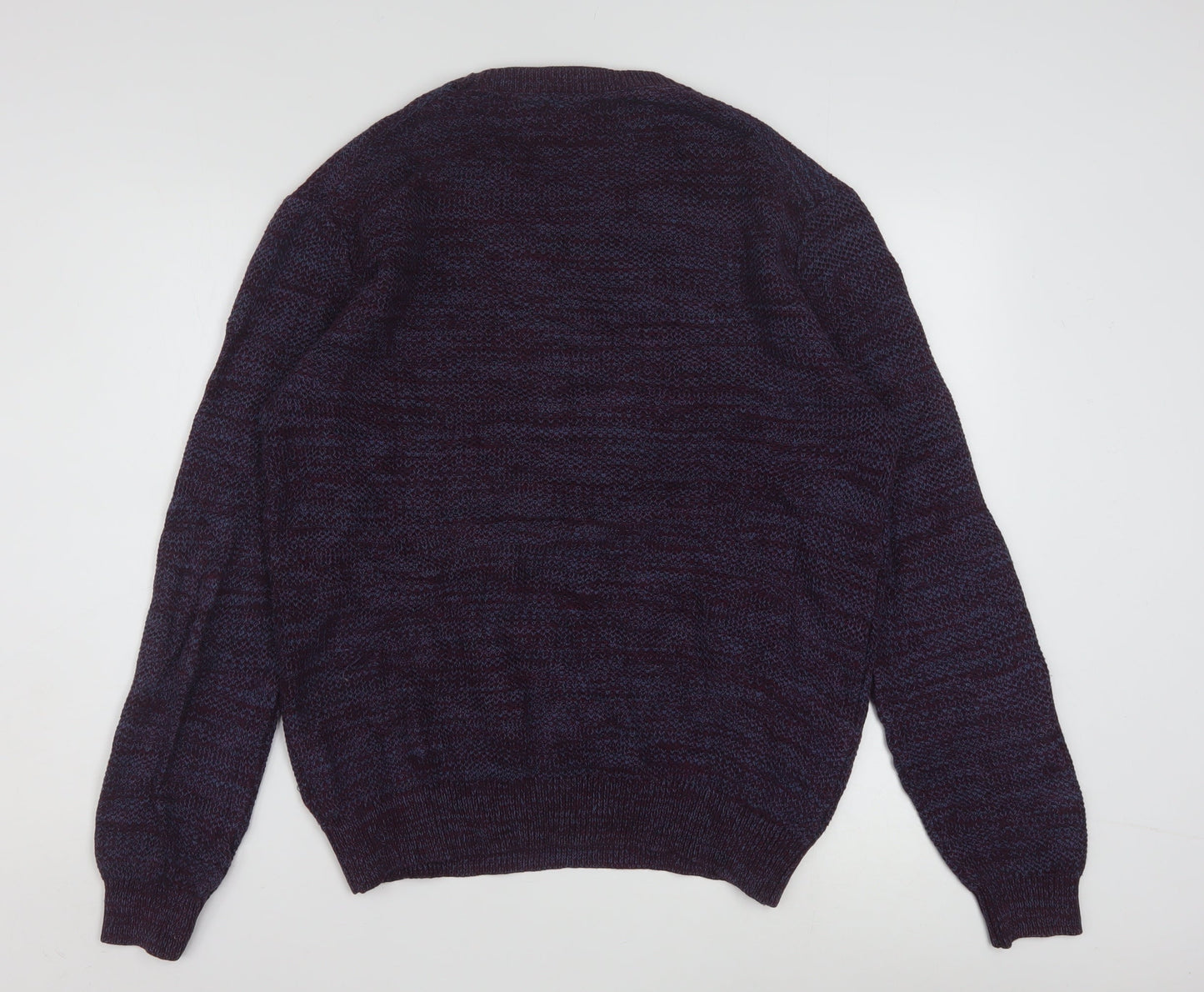 Nils Sundström Men’s Purple Cotton Knit Crew Neck Jumper L
