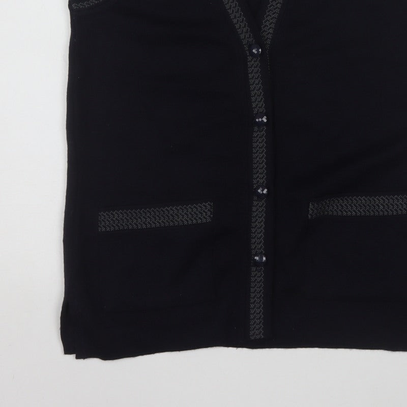 Additional view of Eutuxia Men's Black Sleeveless Knit Vest Jumper S Classic
