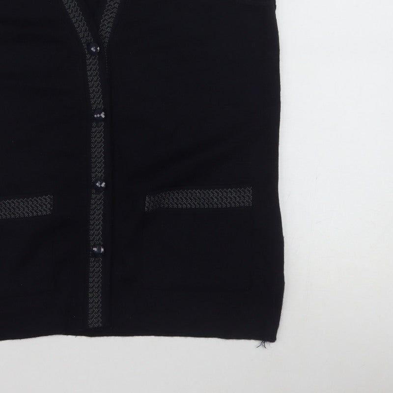 Additional view of Eutuxia Men's Black Sleeveless Knit Vest Jumper S Classic