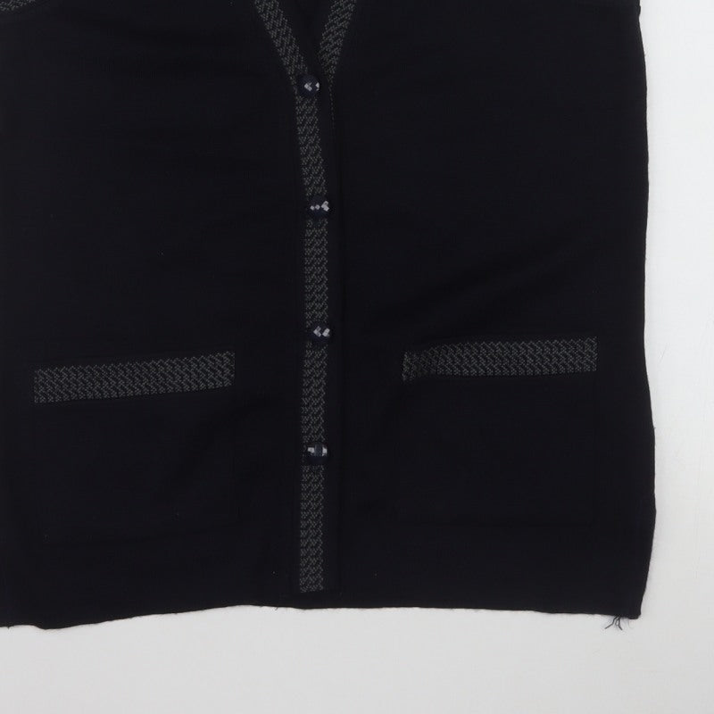 Additional view of Eutuxia Men's Black Sleeveless Knit Vest Jumper S Classic