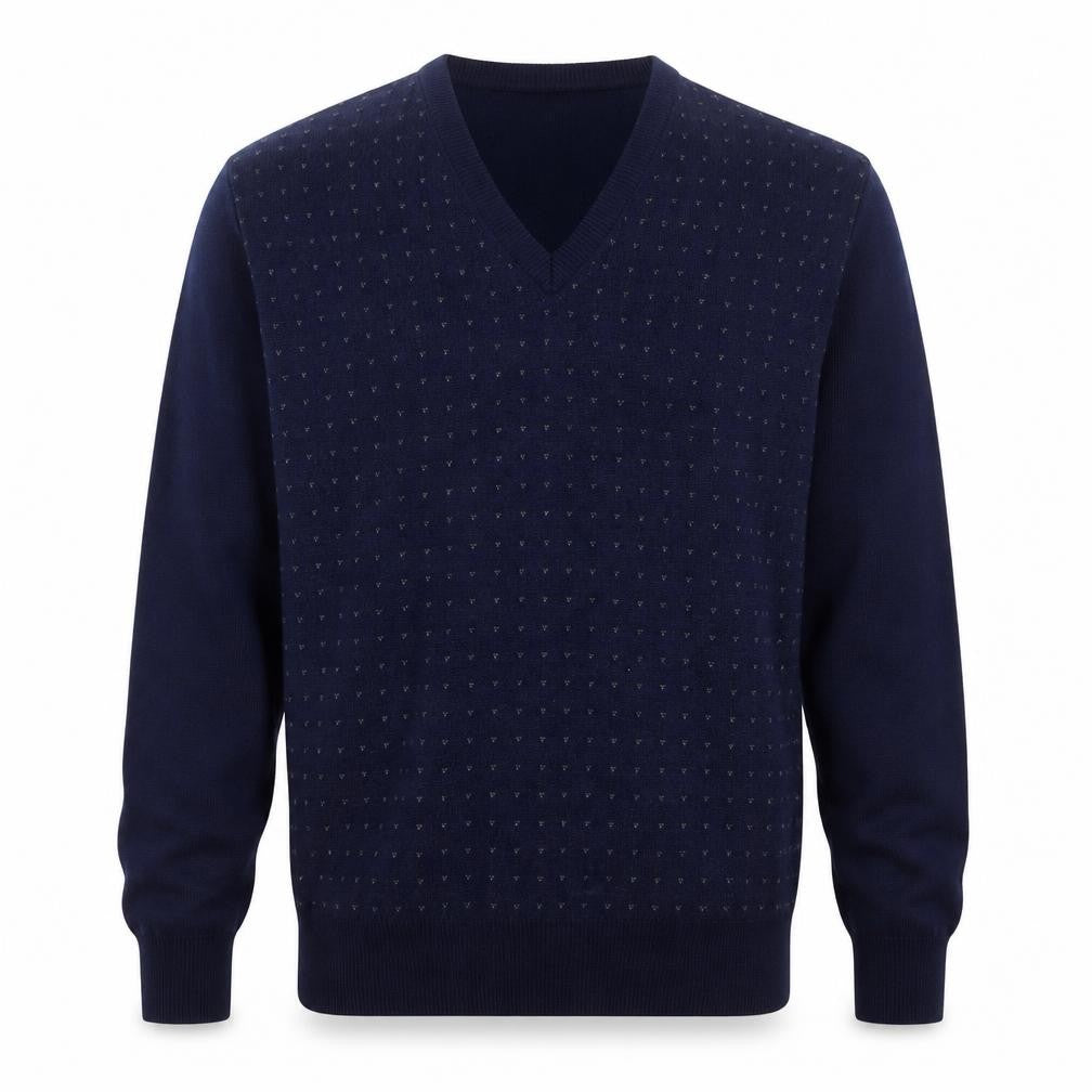 Puritan Men's Blue V-Neck Pullover Jumper Size L Vintage Acrylic Knit