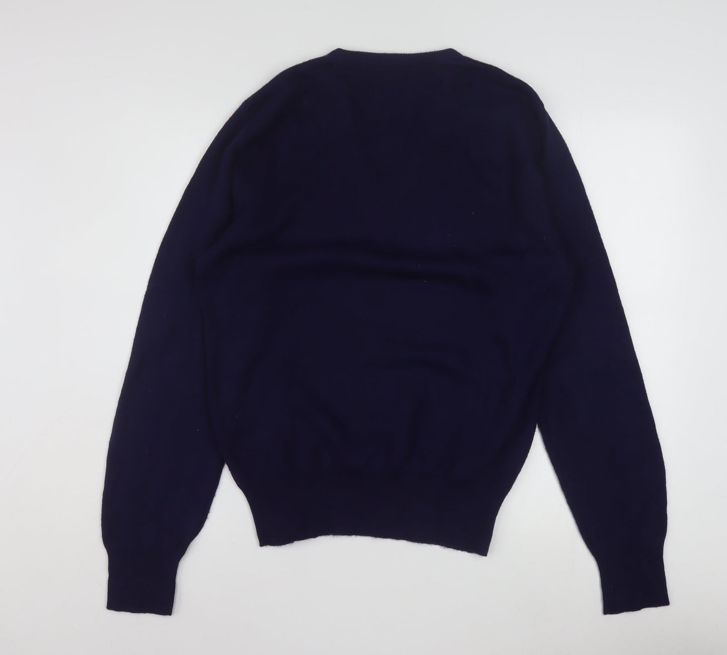 Puritan Men's Blue V-Neck Pullover Jumper Size L Vintage Acrylic Knit