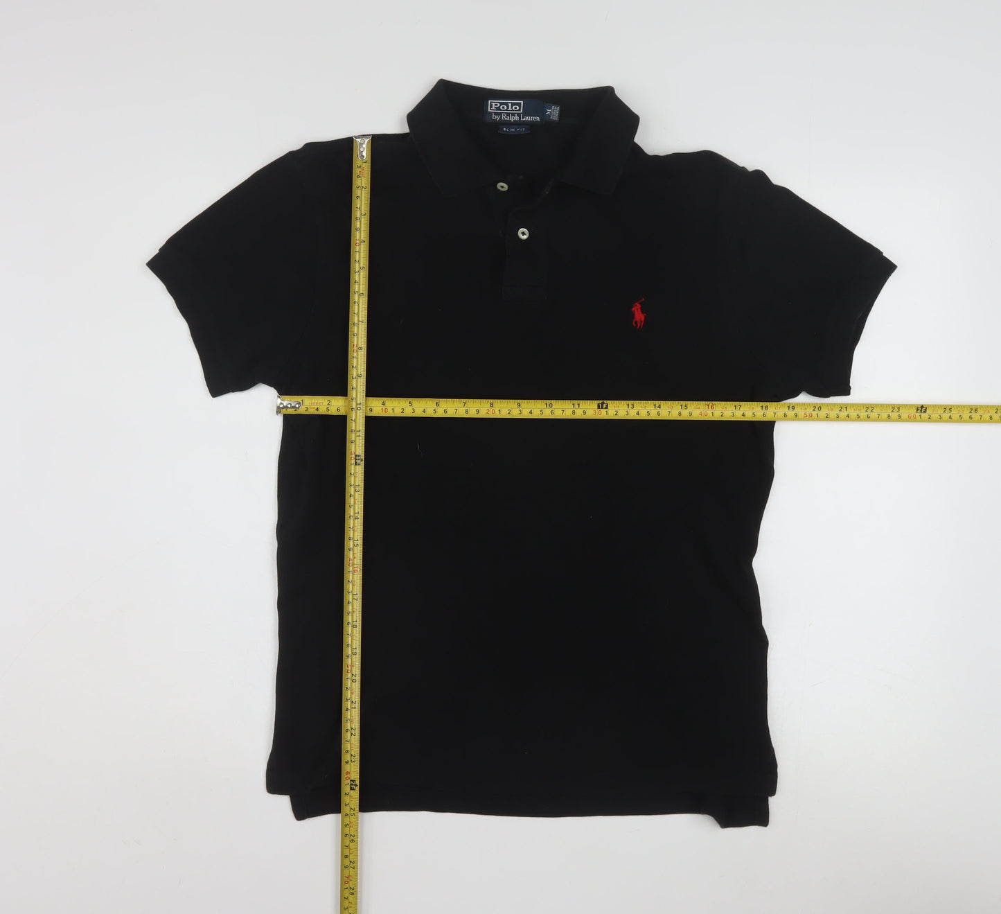 Polo Ralph Lauren Men's Black Slim Fit Short Sleeve Polo Shirt M