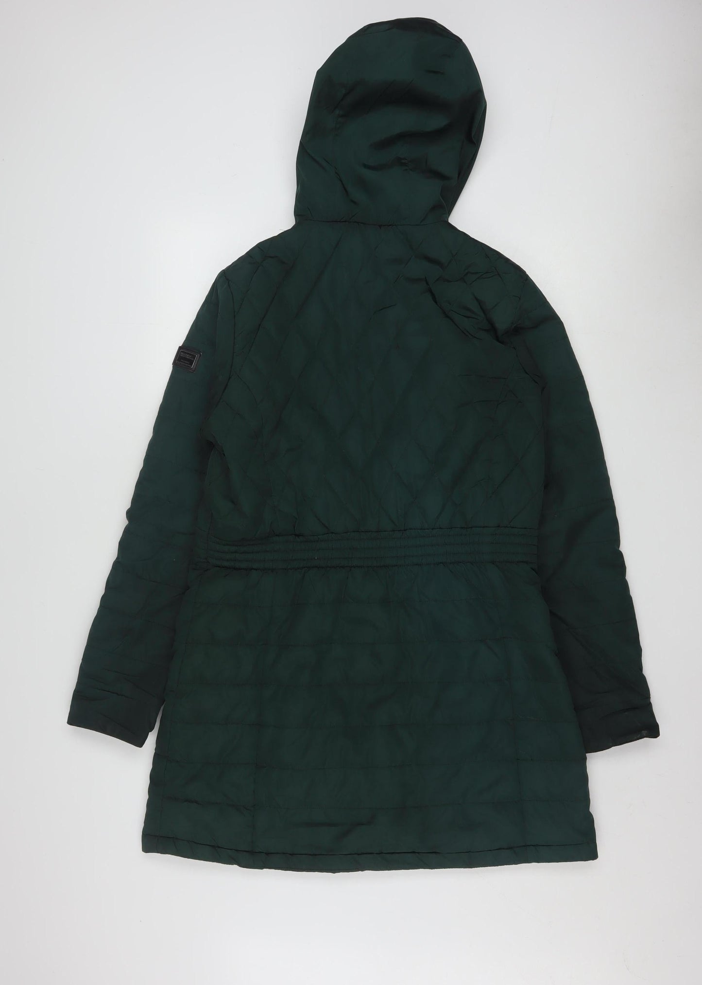 Regatta Women's Green Quilted Hooded Mid-Length Coat Size 14
