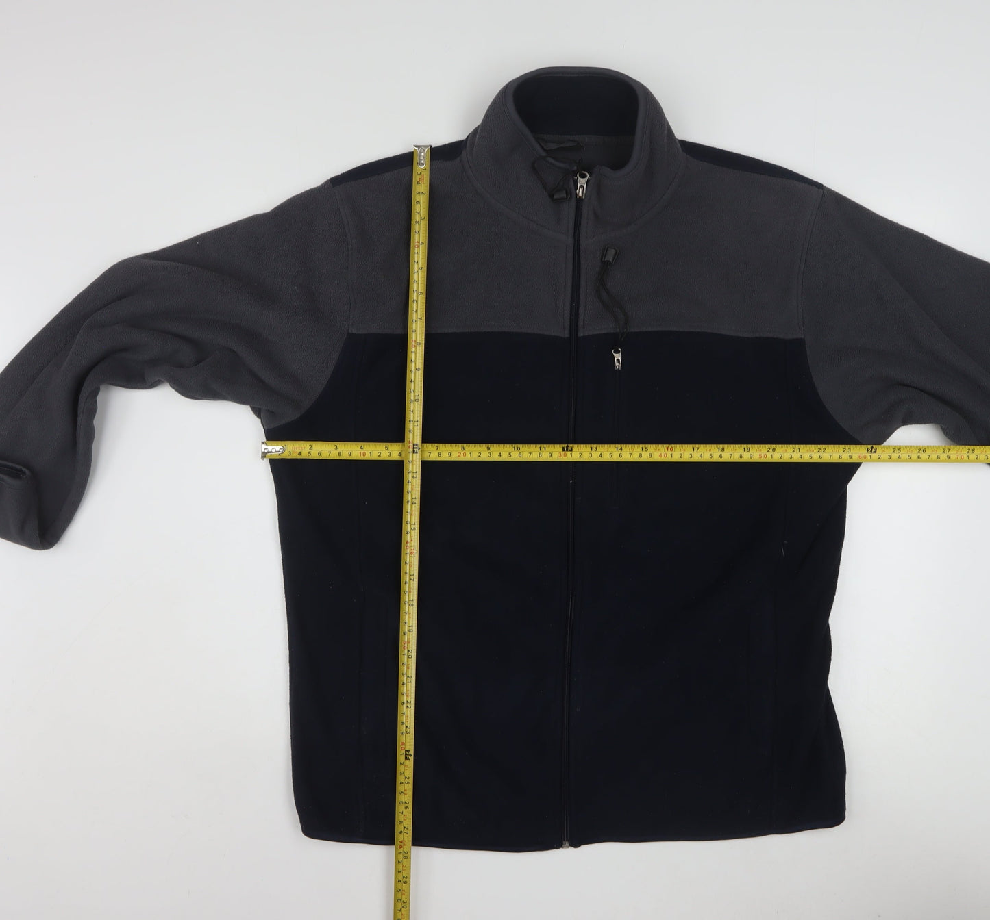 Cedarwood State Men’s Grey & Black Fleece Jacket L Full Zip Outdoor