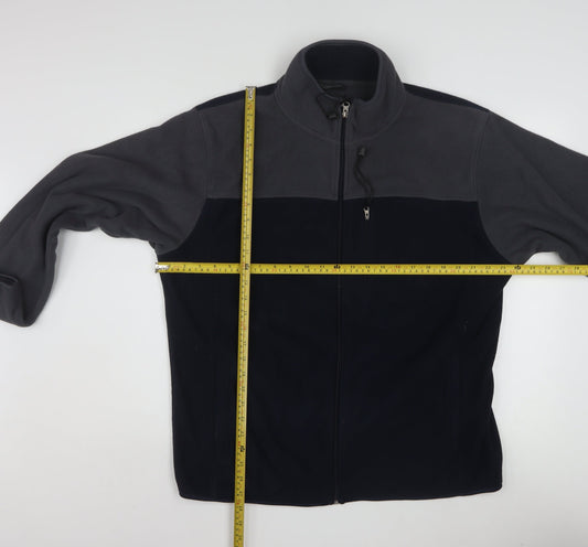 Cedarwood State Men’s Grey & Black Fleece Jacket L Full Zip Outdoor