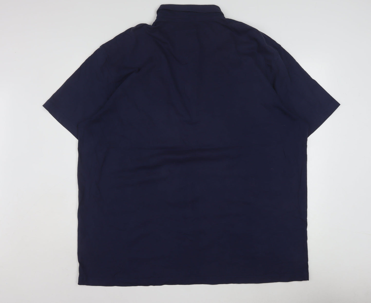Flintoff by Jacamo Men's Blue 2XL Cotton Short Sleeve Polo Shirt