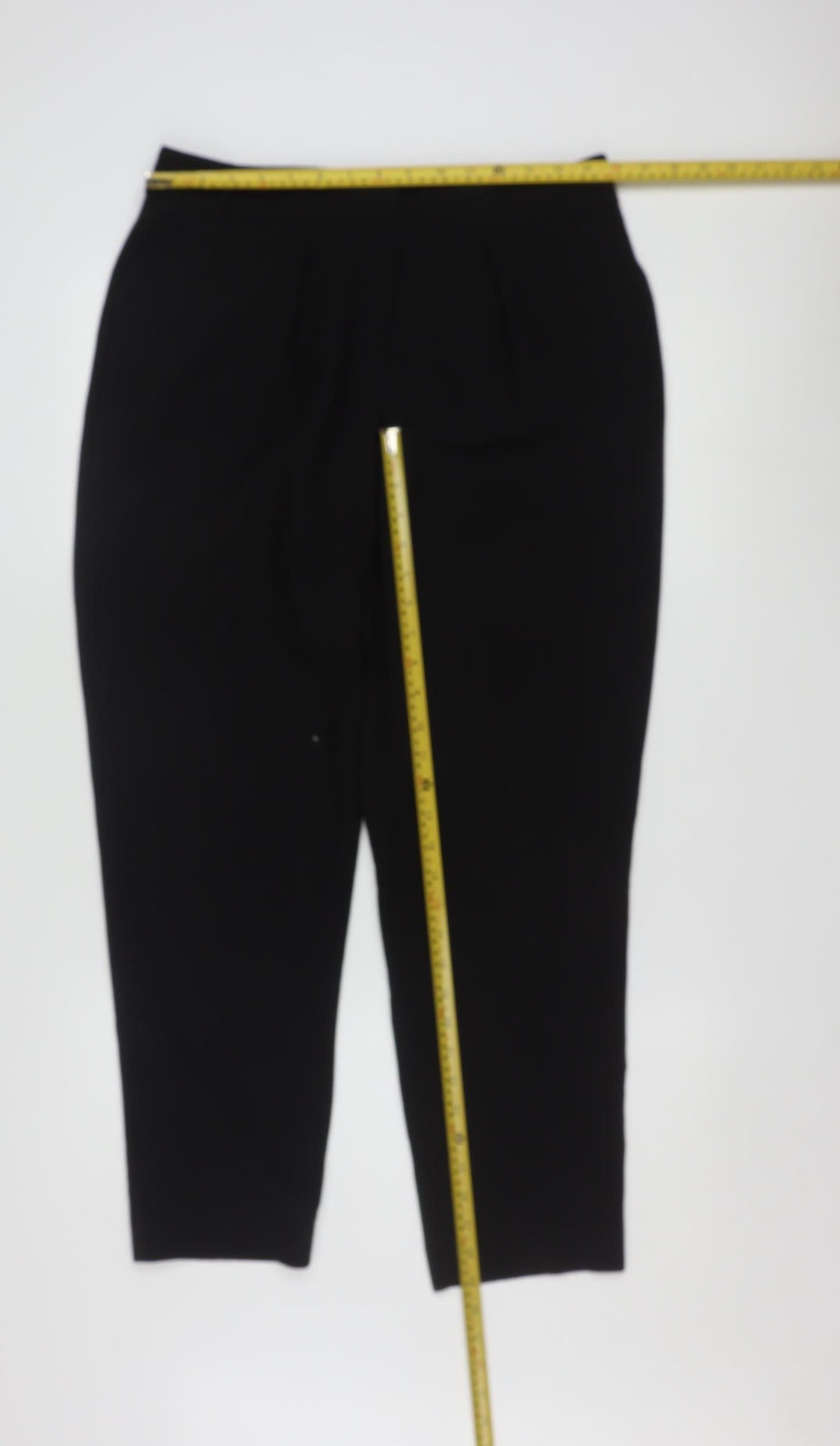 Oasis Women Black Size 12 Cropped Trousers Polyester Blend