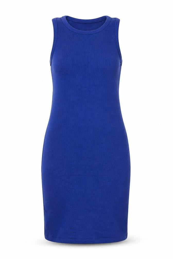 Apricot Women's Blue Sleeveless Bodycon Knit Dress Size 14