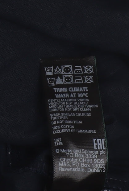 Marks and Spencer Autograph Men's Navy Supima Cotton Crew Neck T-Shirt Medium