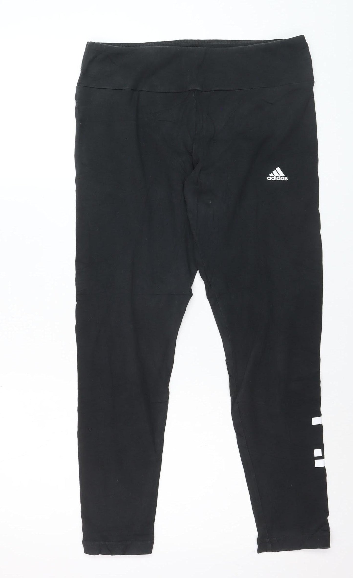 Adidas Womens Black L Leggings Sports Stretch Activewear Trousers