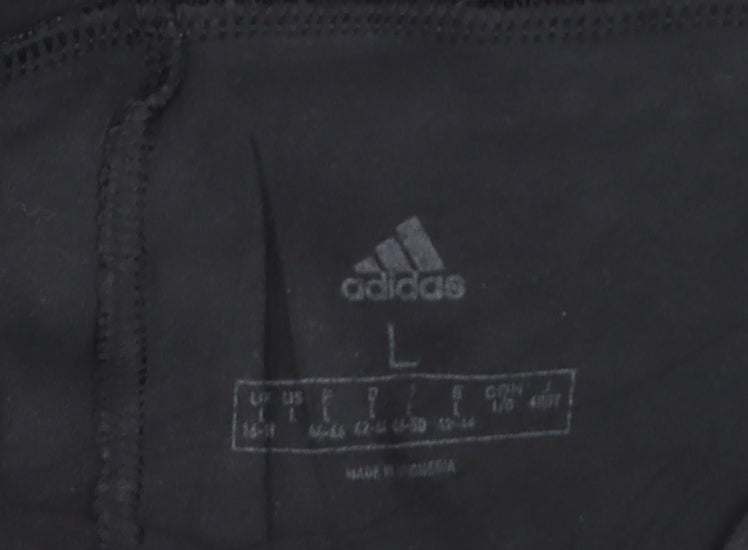 Adidas Womens Black L Leggings Sports Stretch Activewear Trousers