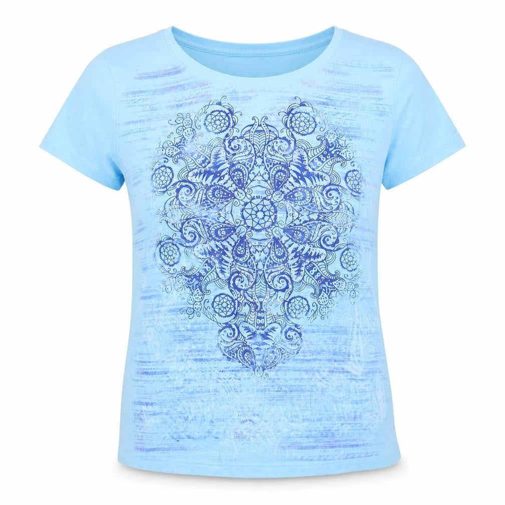 Zenergy by Chico's Women's Blue Short Sleeve T-Shirt Size L