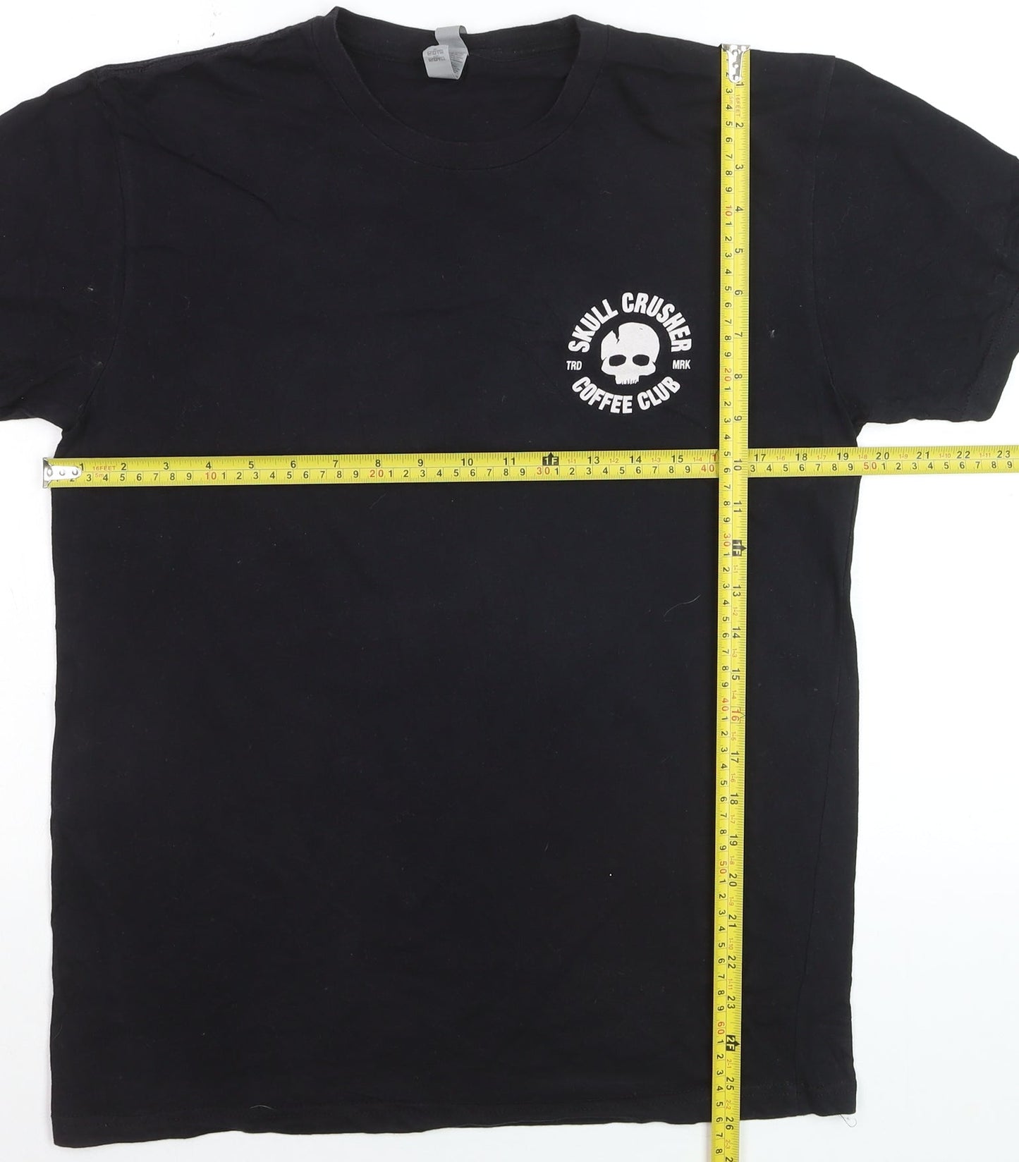 Next Level Men’s Black Skull Crusher Coffee Club Graphic T-Shirt M