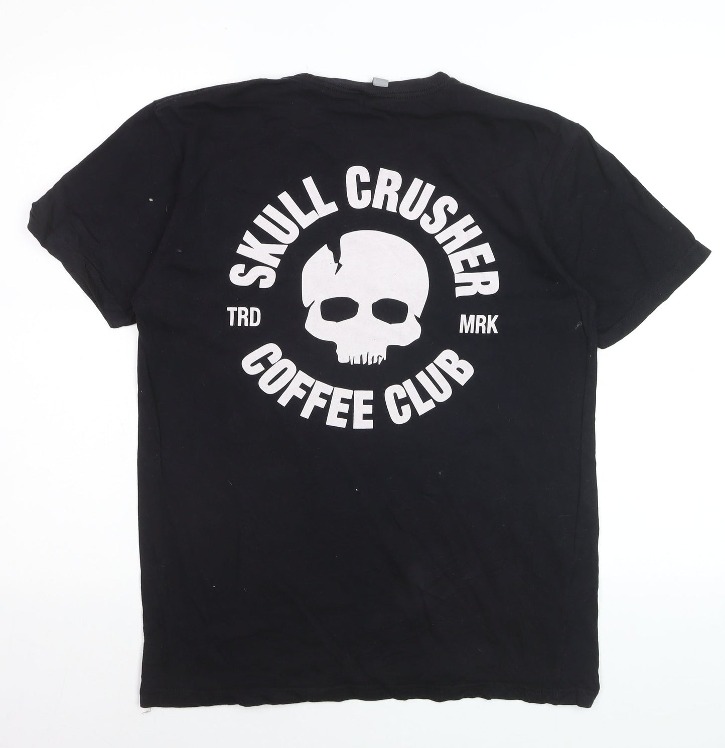 Next Level Men’s Black Skull Crusher Coffee Club Graphic T-Shirt M