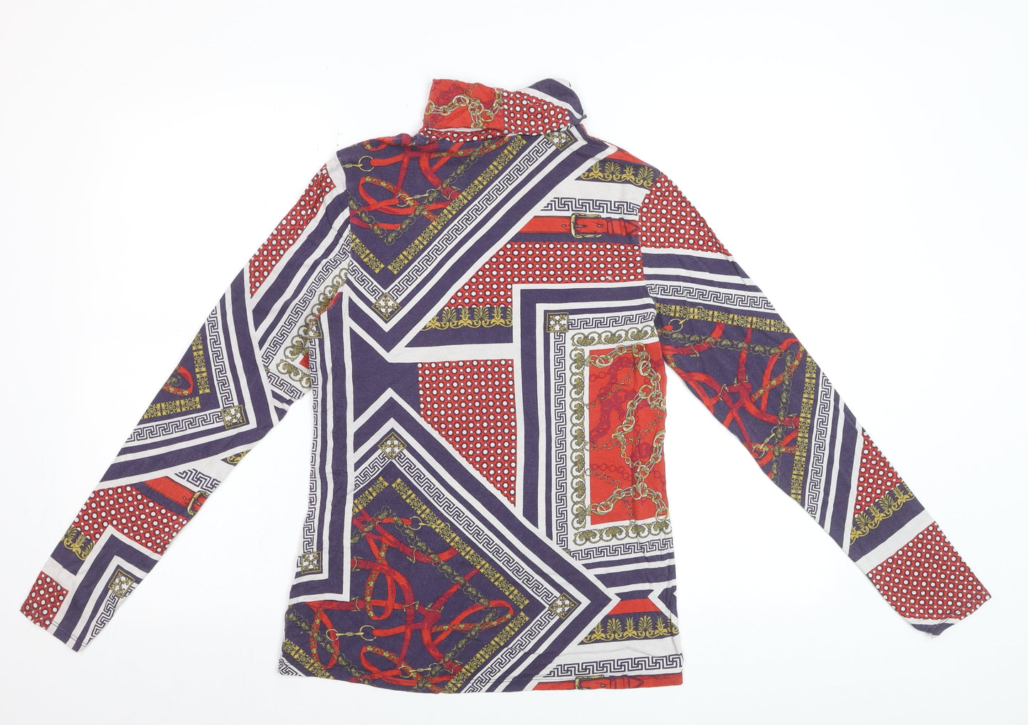River Island Womens Multicoloured Size 12 Long Sleeve High Neck Top