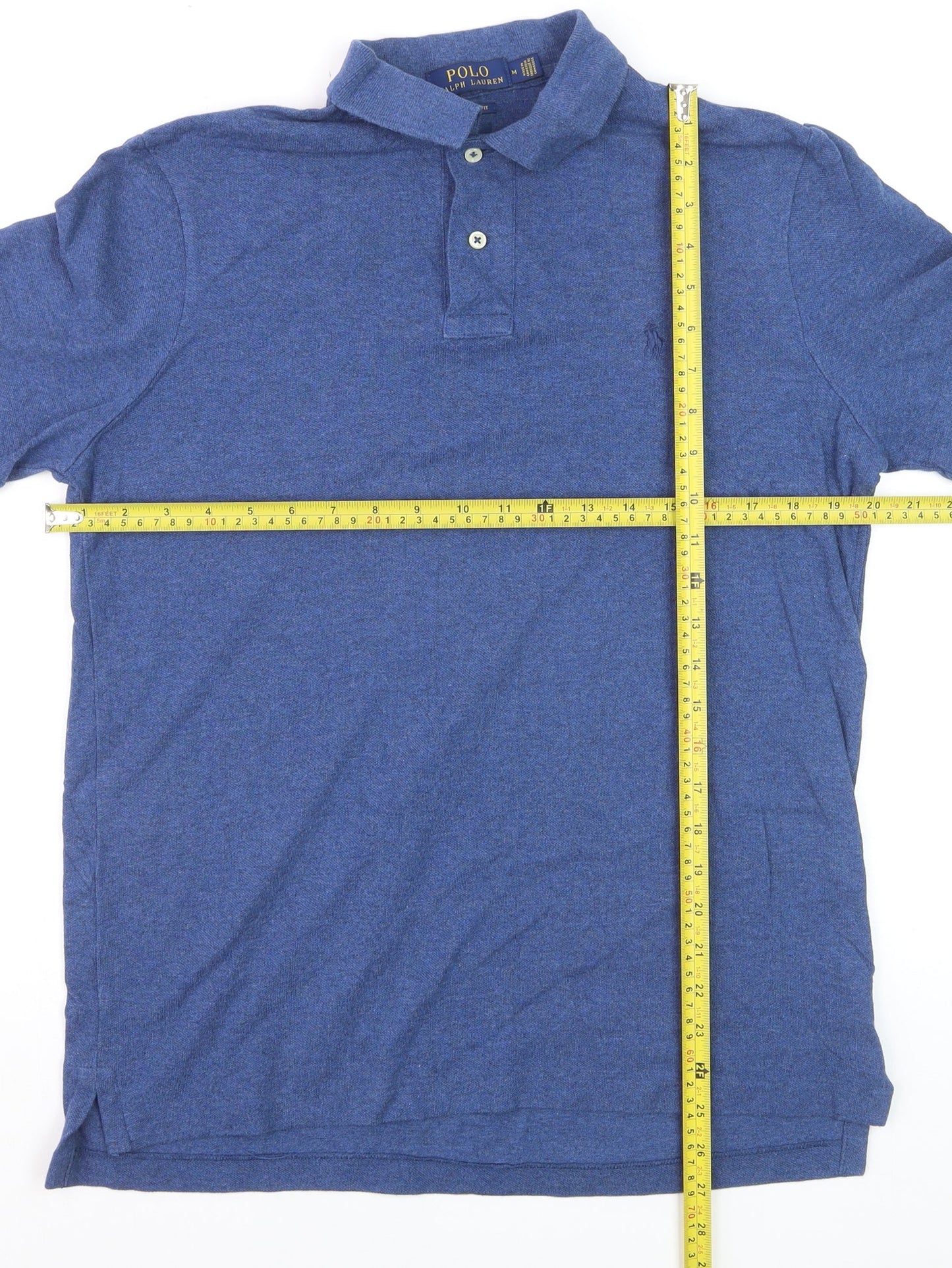 Ralph Lauren Men Blue Classic Fit Short Sleeve Polo Shirt M