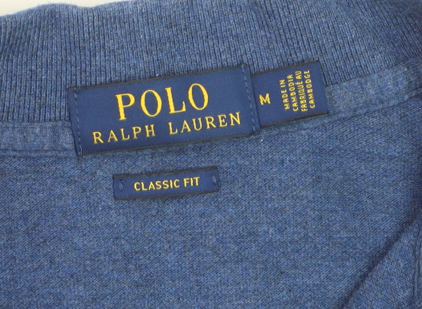 Ralph Lauren Men Blue Classic Fit Short Sleeve Polo Shirt M