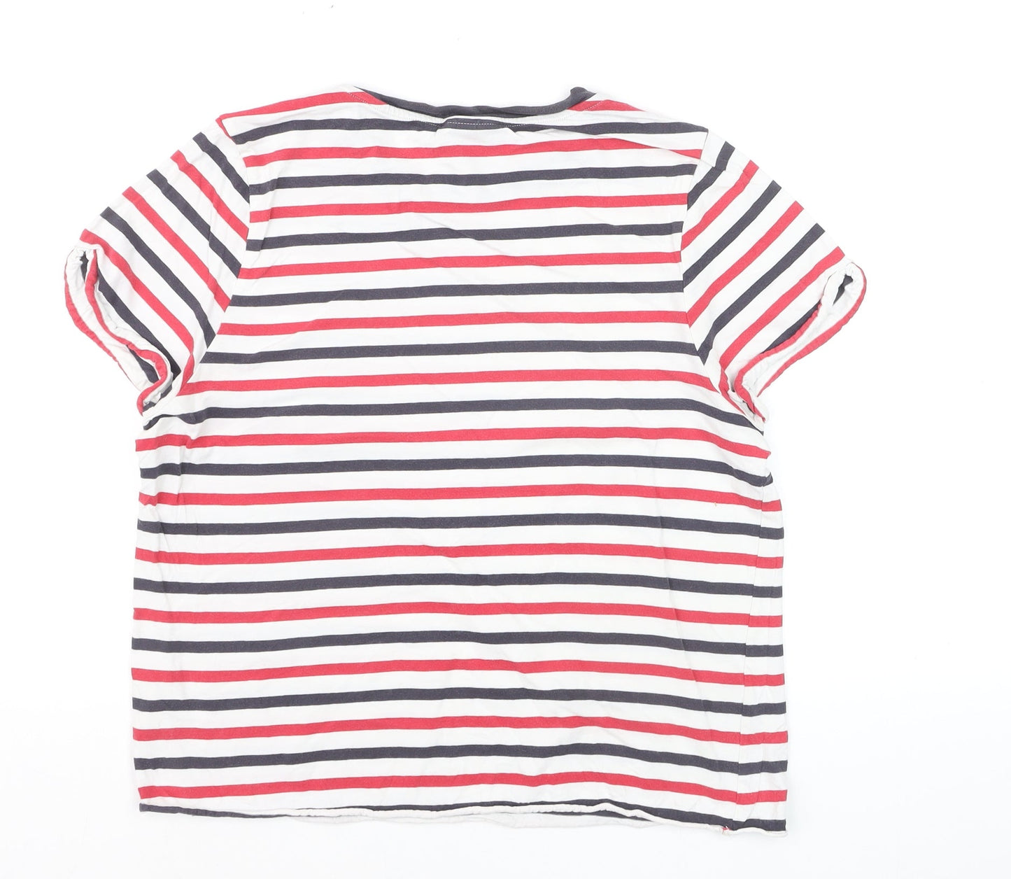 Topshop Womens Multicoloured Striped Ringer T-Shirt Size 12