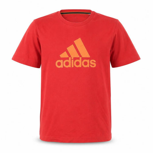 Adidas Men's Red Performance Essentials Logo T-Shirt Size S