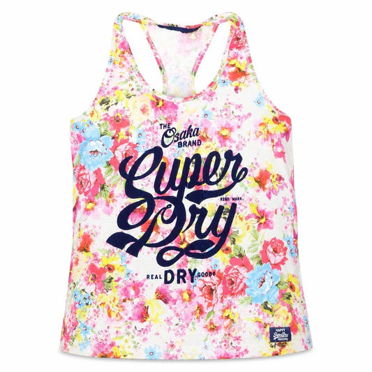 Superdry Women's Multicoloured Floral Racerback Tank Top Size S