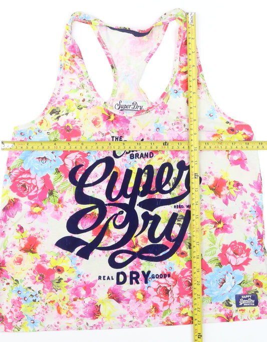 Superdry Women's Multicoloured Floral Racerback Tank Top Size S