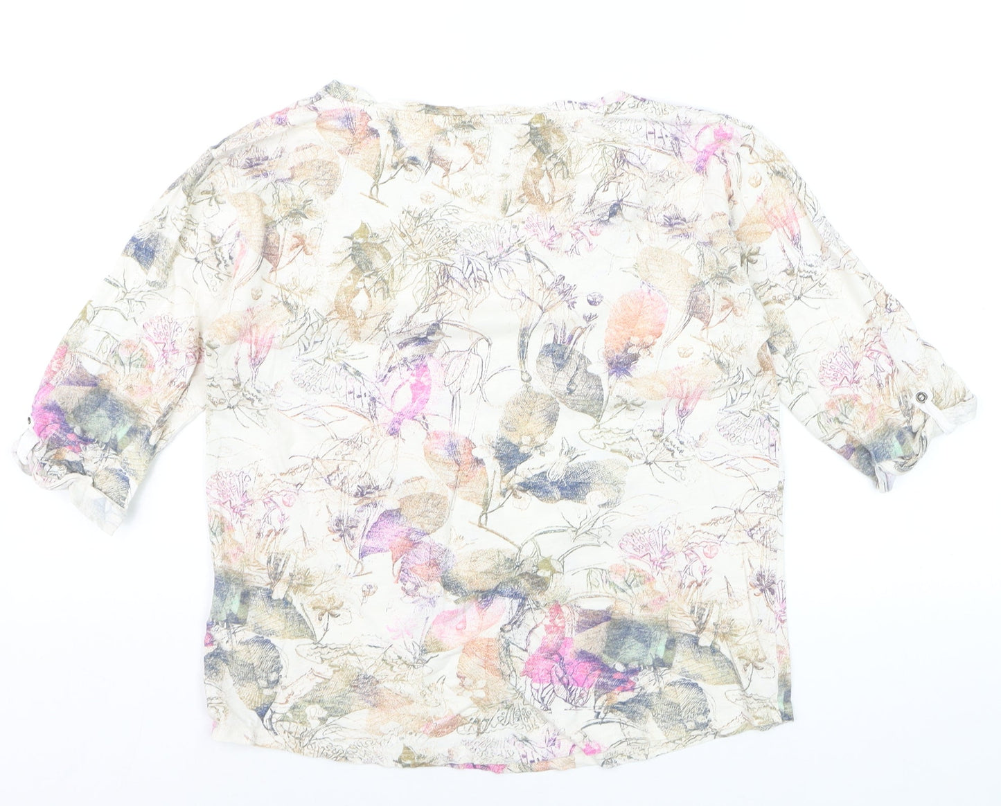Marks and Spencer Women’s Multicoloured Floral Cotton Blouse Size 10