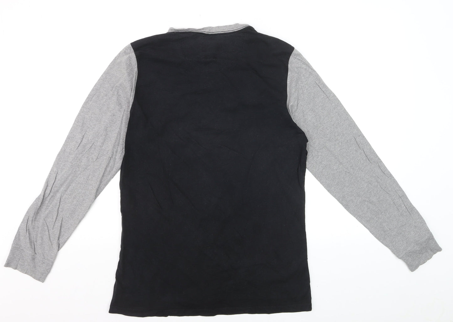 Barbour International Men's Black Grey Long Sleeve Cotton Top S