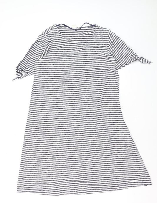 GAP Women’s Blue White Striped T-Shirt Dress Size S Knit Casual