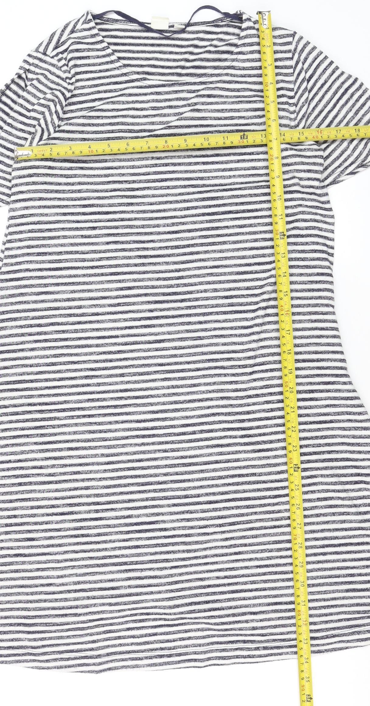 GAP Women’s Blue White Striped T-Shirt Dress Size S Knit Casual