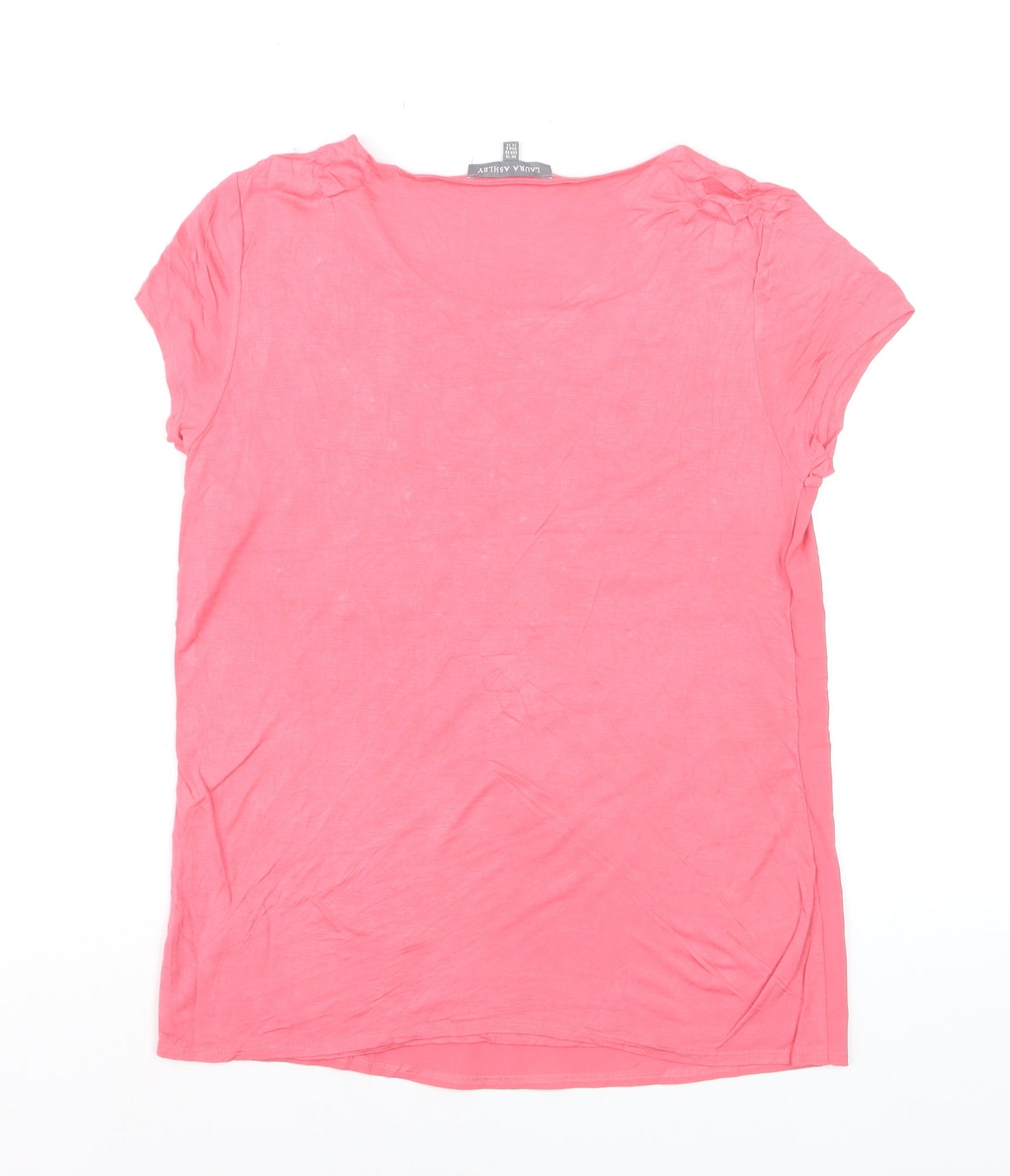 Laura Ashley Women's Pink Floral Embellished T-Shirt UK 10