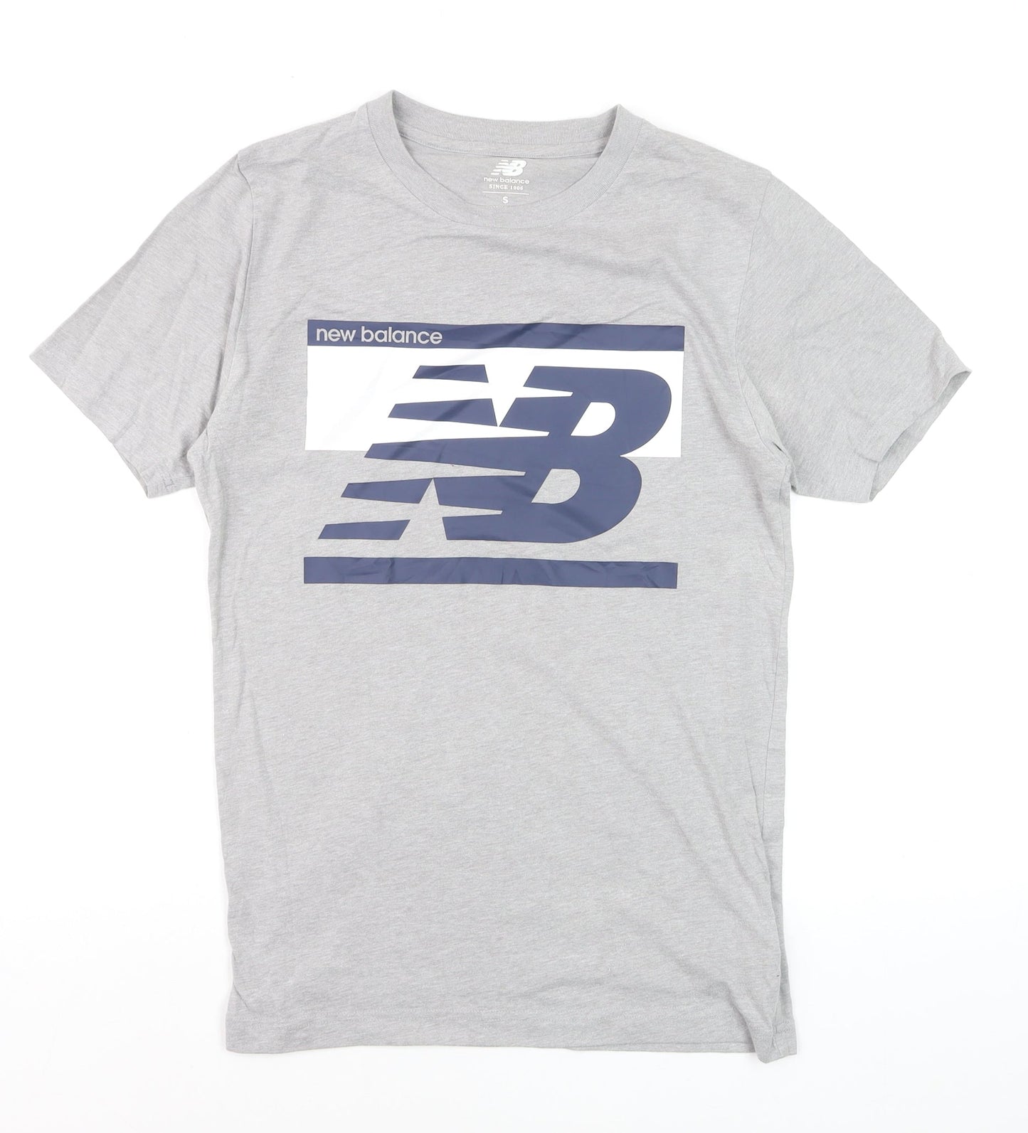 New Balance Men's Grey Short Sleeve Crew Neck Athletic T-Shirt Size S