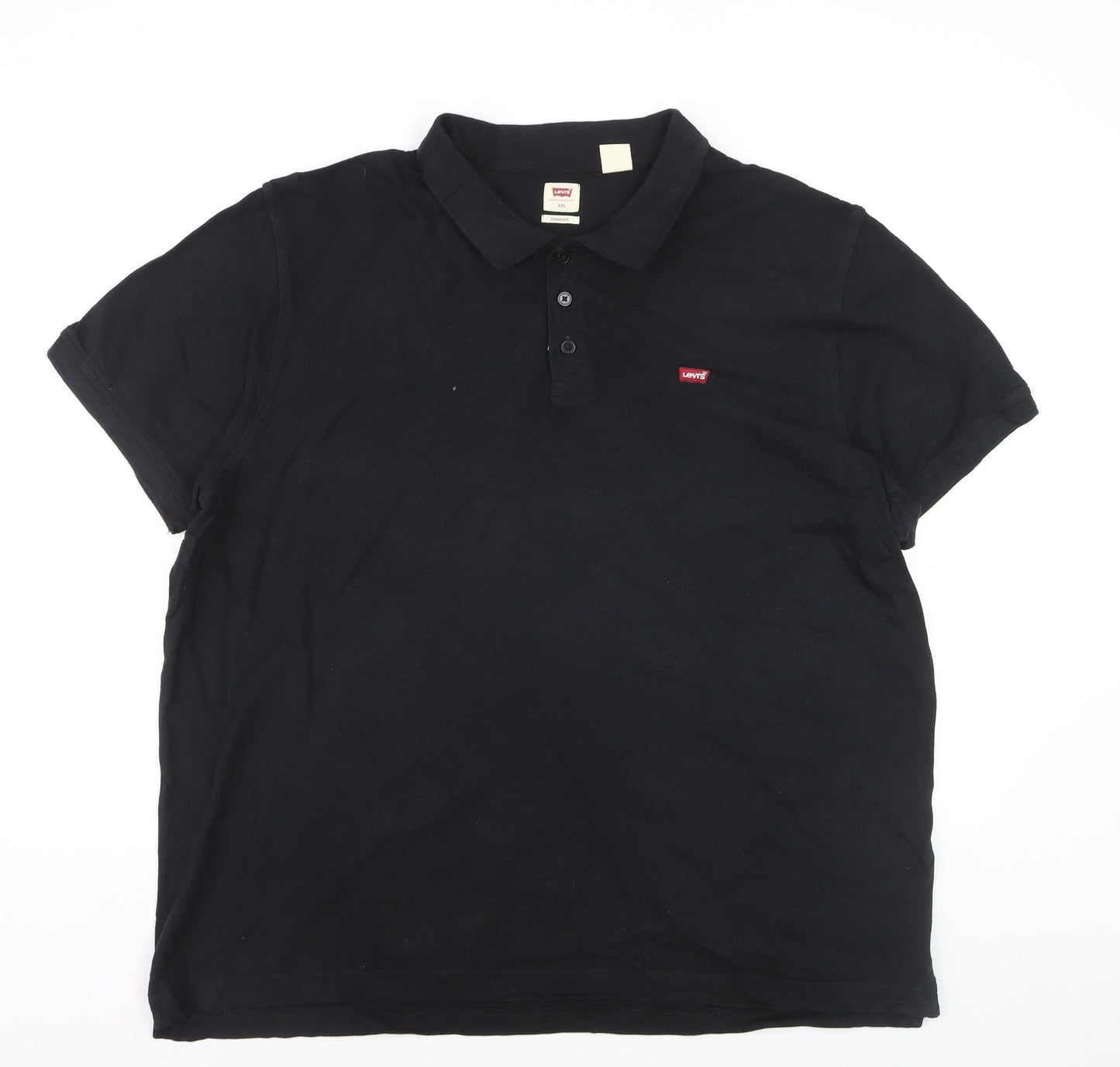 Levi's Mens Black 2XL Cotton Polo Shirt Short Sleeve Classic Fit