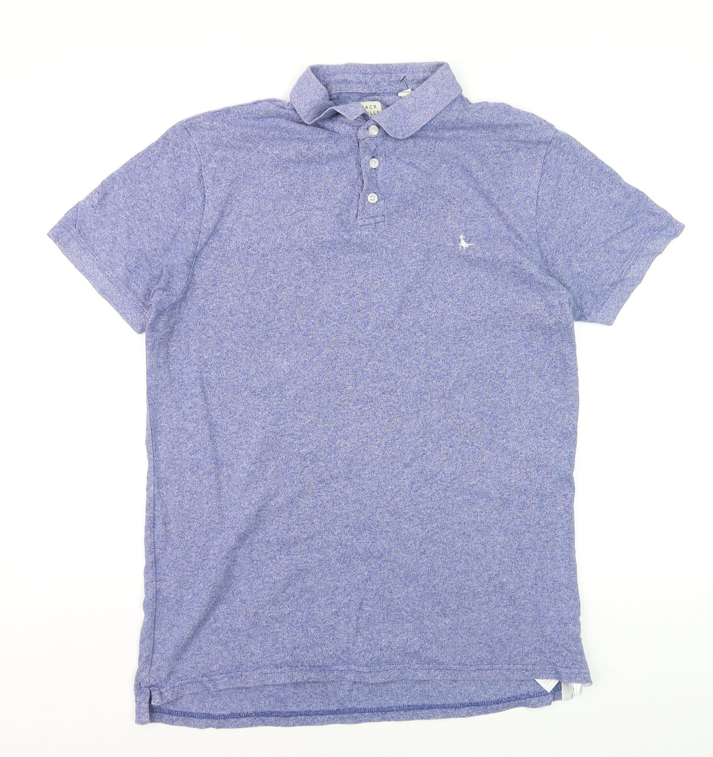 Jack Wills Men's Blue Cotton Short Sleeve Polo Shirt M