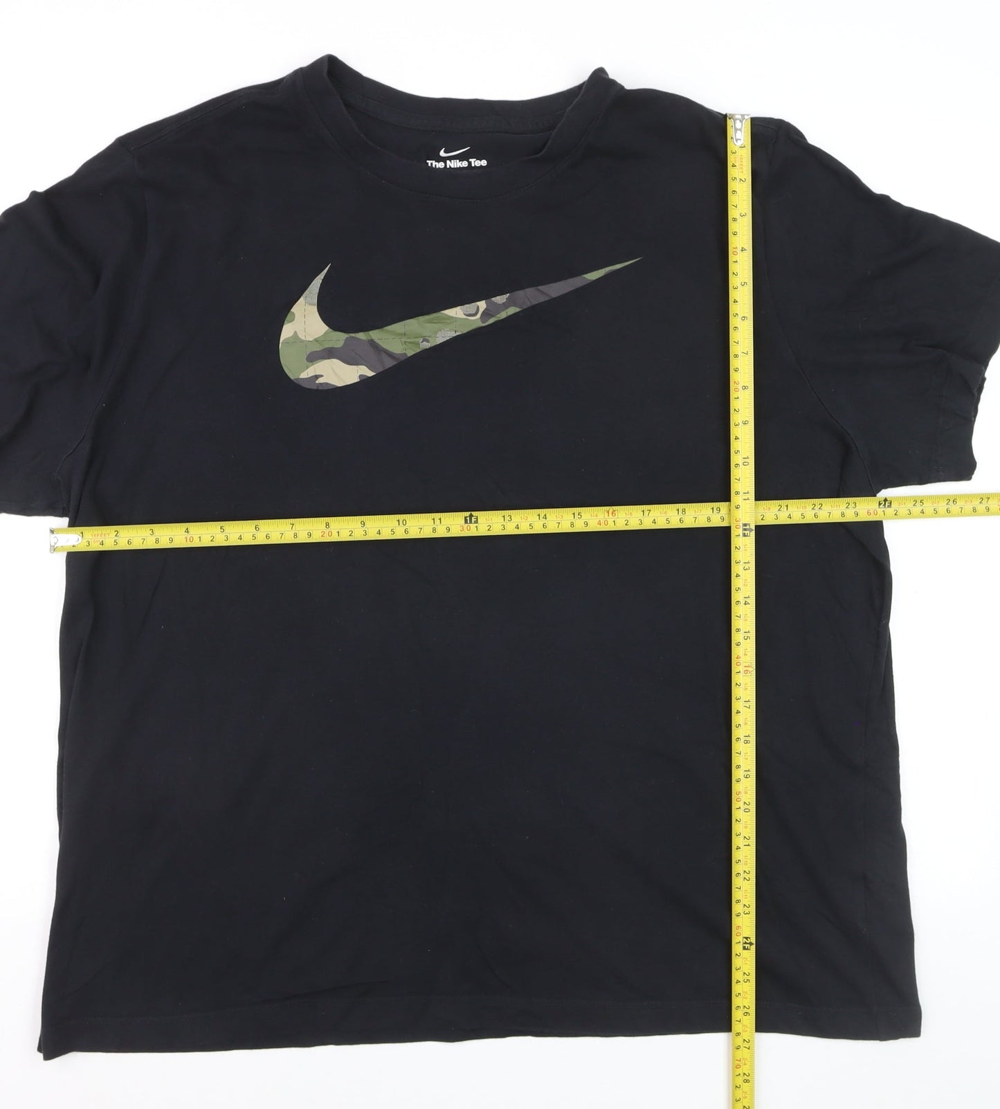 Nike Mens Black 2XL Sports Dri-Fit Camouflage Logo T-Shirt
