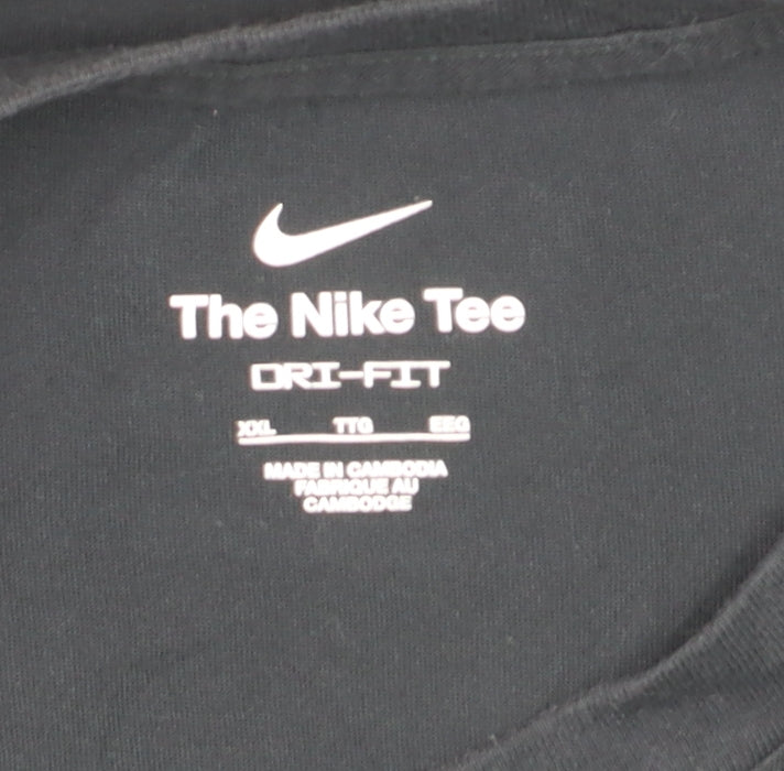 Nike Mens Black 2XL Sports Dri-Fit Camouflage Logo T-Shirt