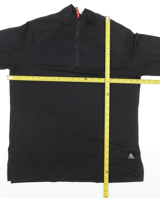 Next Active Women’s Black 1/2 Zip Pullover Sweatshirt Size 14 Polyester Blend
