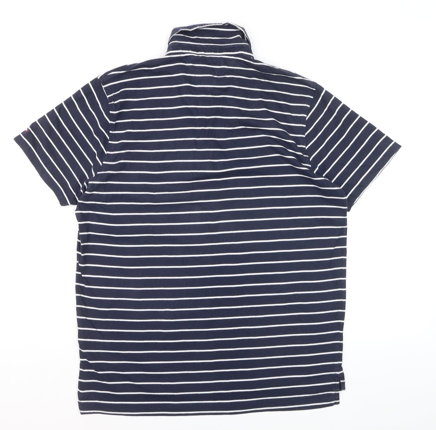 Tommy Hilfiger Men's Blue Striped Slim Fit Polo Shirt XL