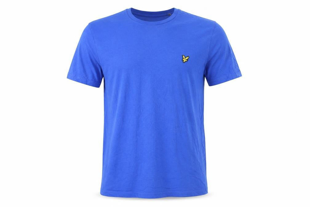 Lyle & Scott Men's Blue Crew Neck Cotton Short Sleeve T-Shirt Size M