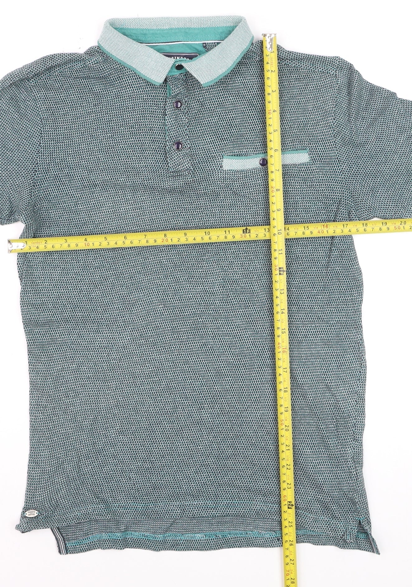 Kensington Eastside Men's Blue Short Sleeve Cotton Polo Small