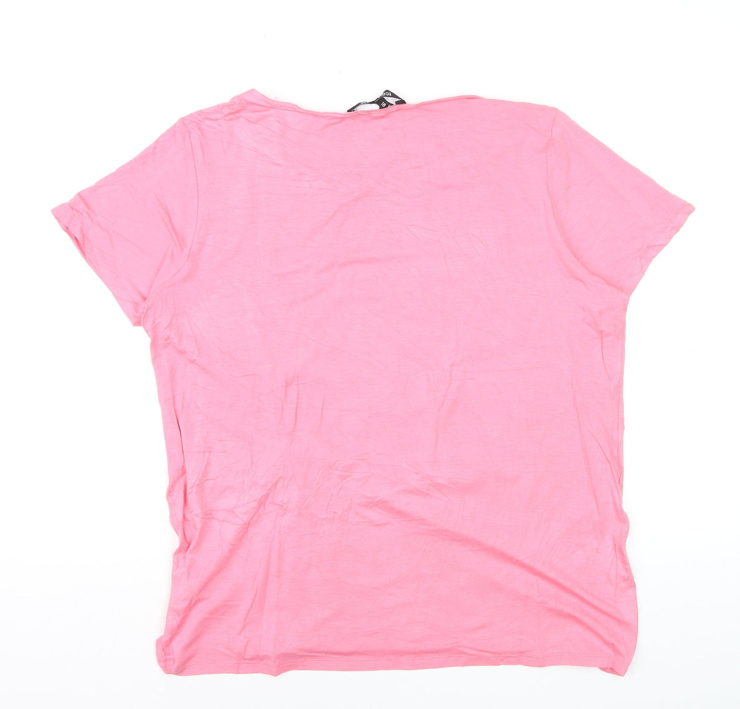 Debenhams Women’s Pink Basic Short Sleeve Jersey T-Shirt Size 18