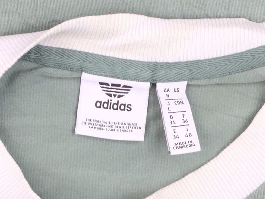 Adidas Womens Green Long Sleeve Crew Neck T-Shirt Size 8