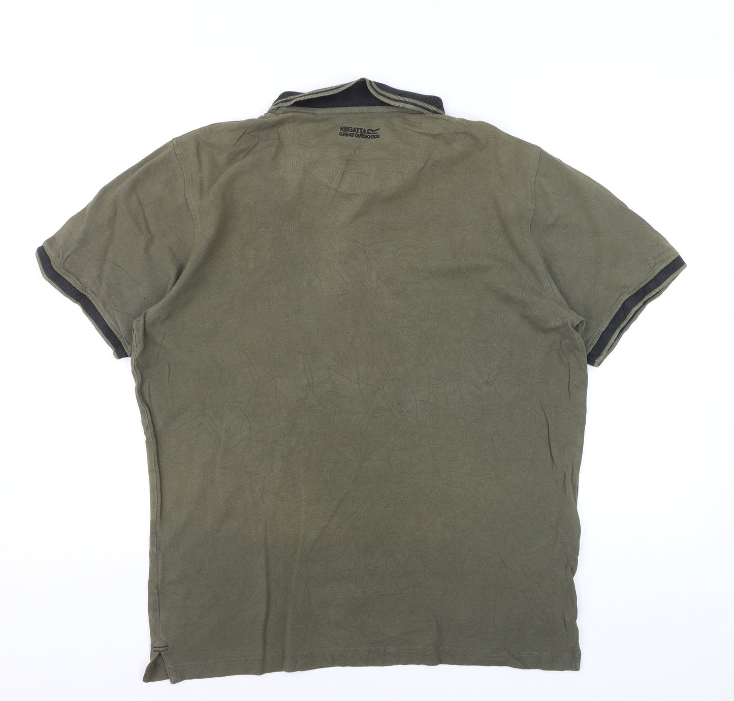 Regatta Men’s Green Cotton Polo Shirt L Casual Outdoor